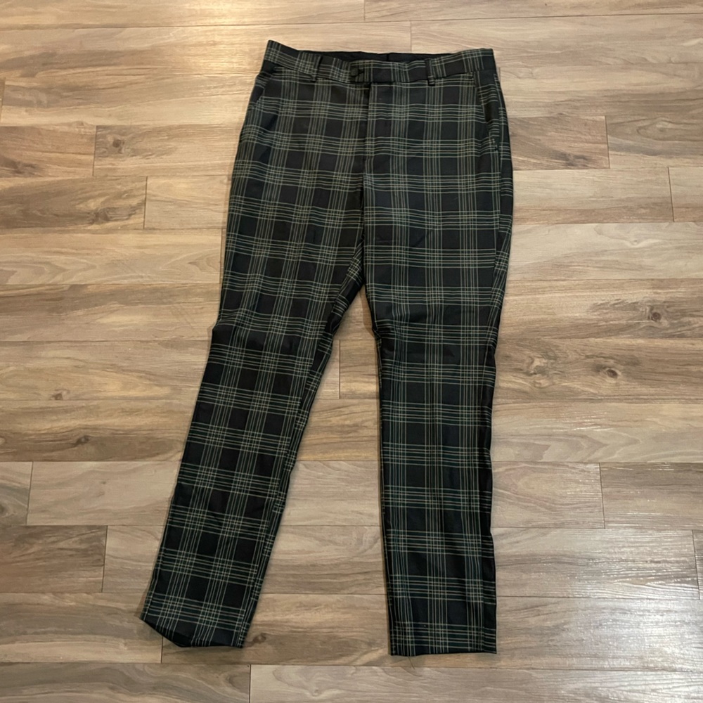TopMan Plaid Dress Pants